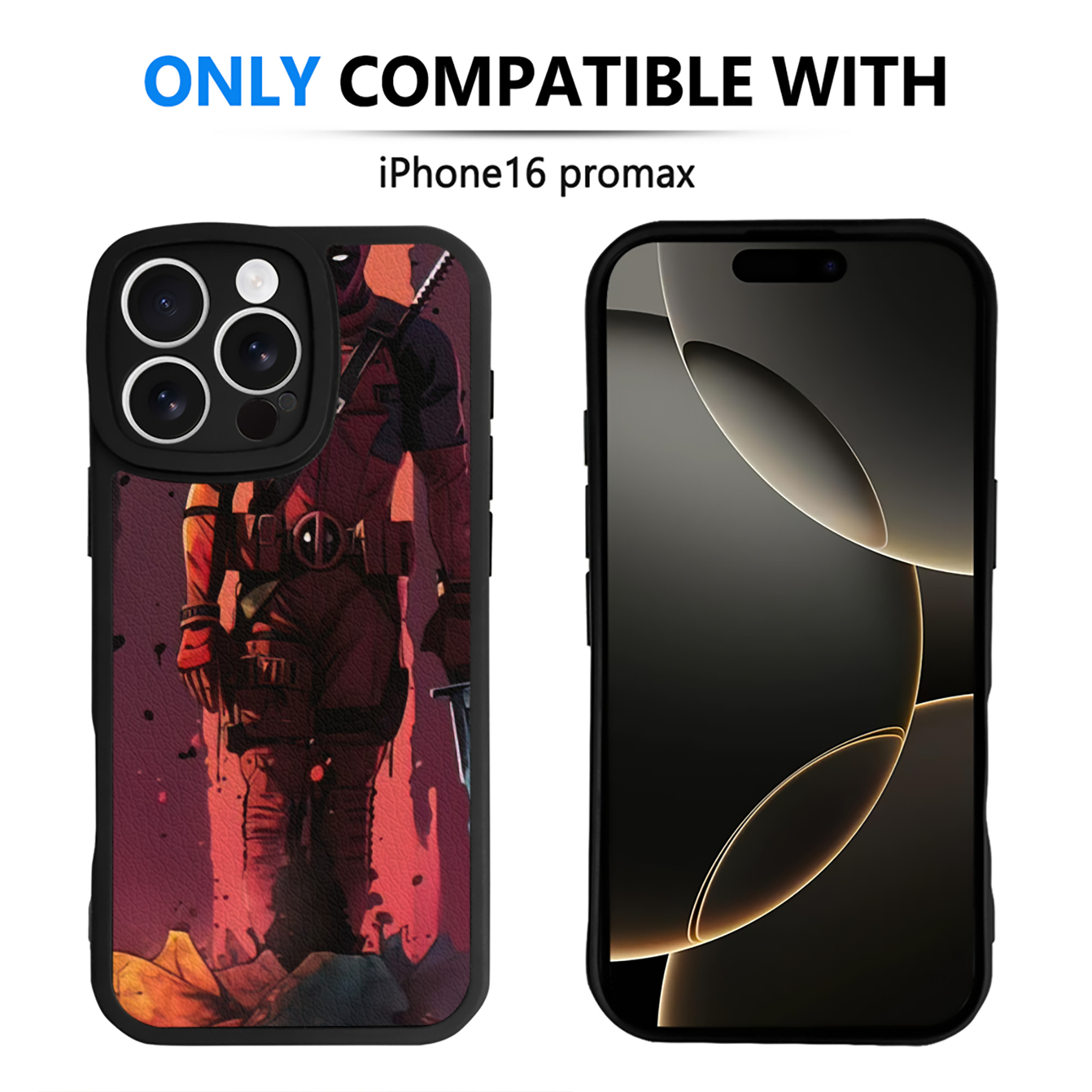 （画像用） Deadpool デッドプール 【iPhone 16シリーズ対応】シリコンスマホケース（レザー調） 材質：シリコン